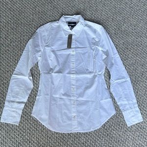 J. Crew White Collard Button Up